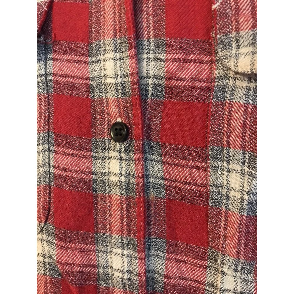 Madewell Women's Small Red & Pink Button Down Flannel Plaid Long Sleeve Shirt - Picture 2 of 5